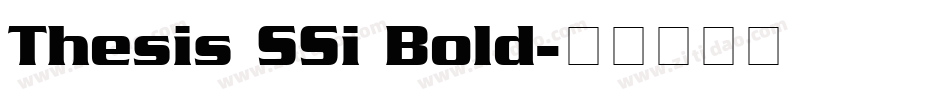 Thesis SSi Bold字体转换